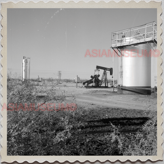 50s ODESSA CITY ECTOR COUNTY TEXAS OIL REFINERY PUMP RIG VINTAGE USA Photo 12040