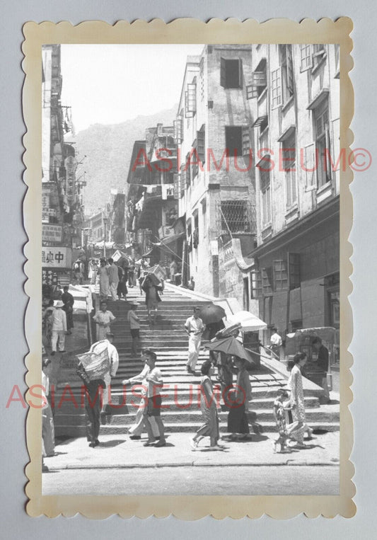 CENTRAL STEPPED POTTINGER STREET MARKET Vintage HONG KONG Photograph 04943 香港旧照片