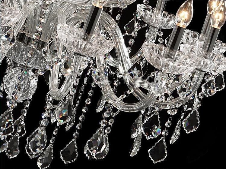 Antique European Italian French CHANDELIER K9 Crystal Clear Silver 6 ARM Lite