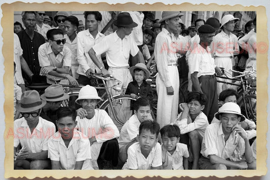 50s Vietnam Indochina Sailor Street Man Boy Child Bicycle War Vintage Photo 810