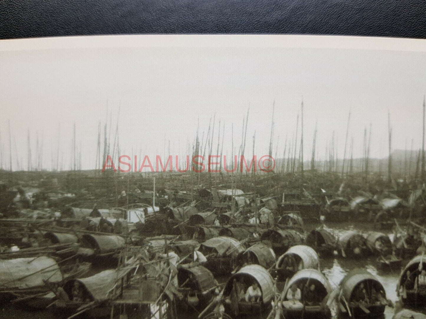 Aberdeen Sampan Boat House Ship Pier Women Hong Kong Photo Postcard RPPC 1696