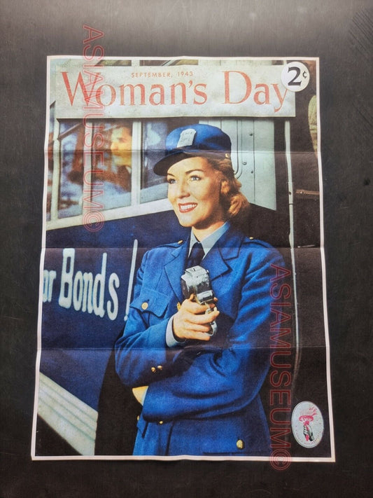 1943 WW2 AMERICA WOMEN LADY DAY BUY WAR VICTORY BONDS JAPAN PROPAGANDA POSTER