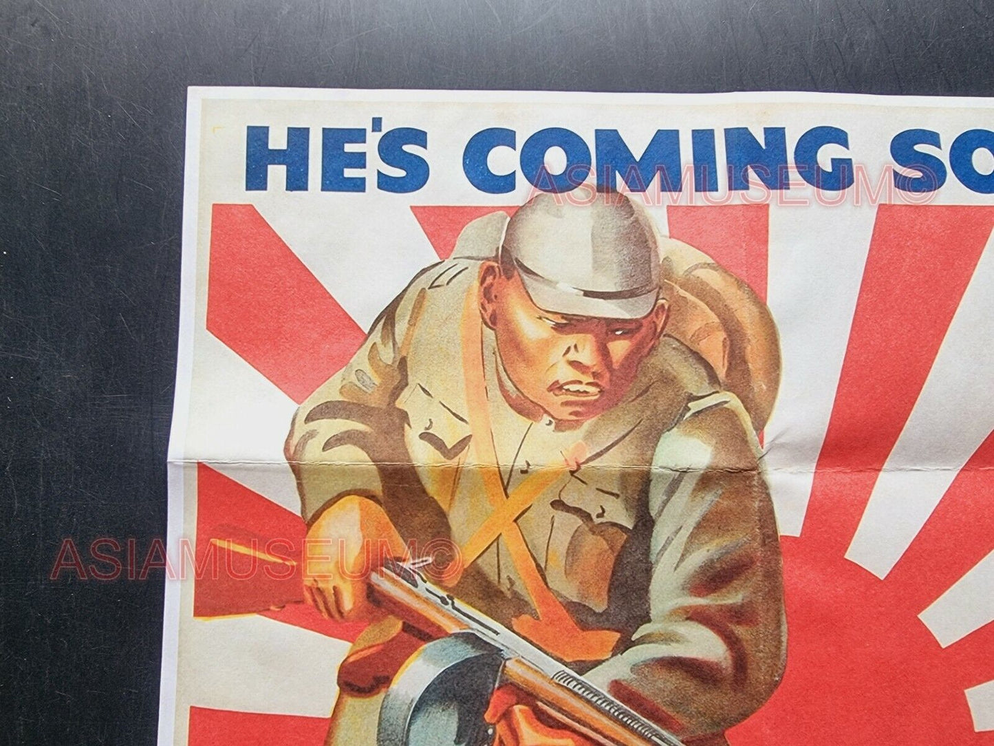 1943 WW2 AMERICA USA AUSTRALIA ASIA PACIFIC WAR FIGHT JAPAN  PROPAGANDA POSTER