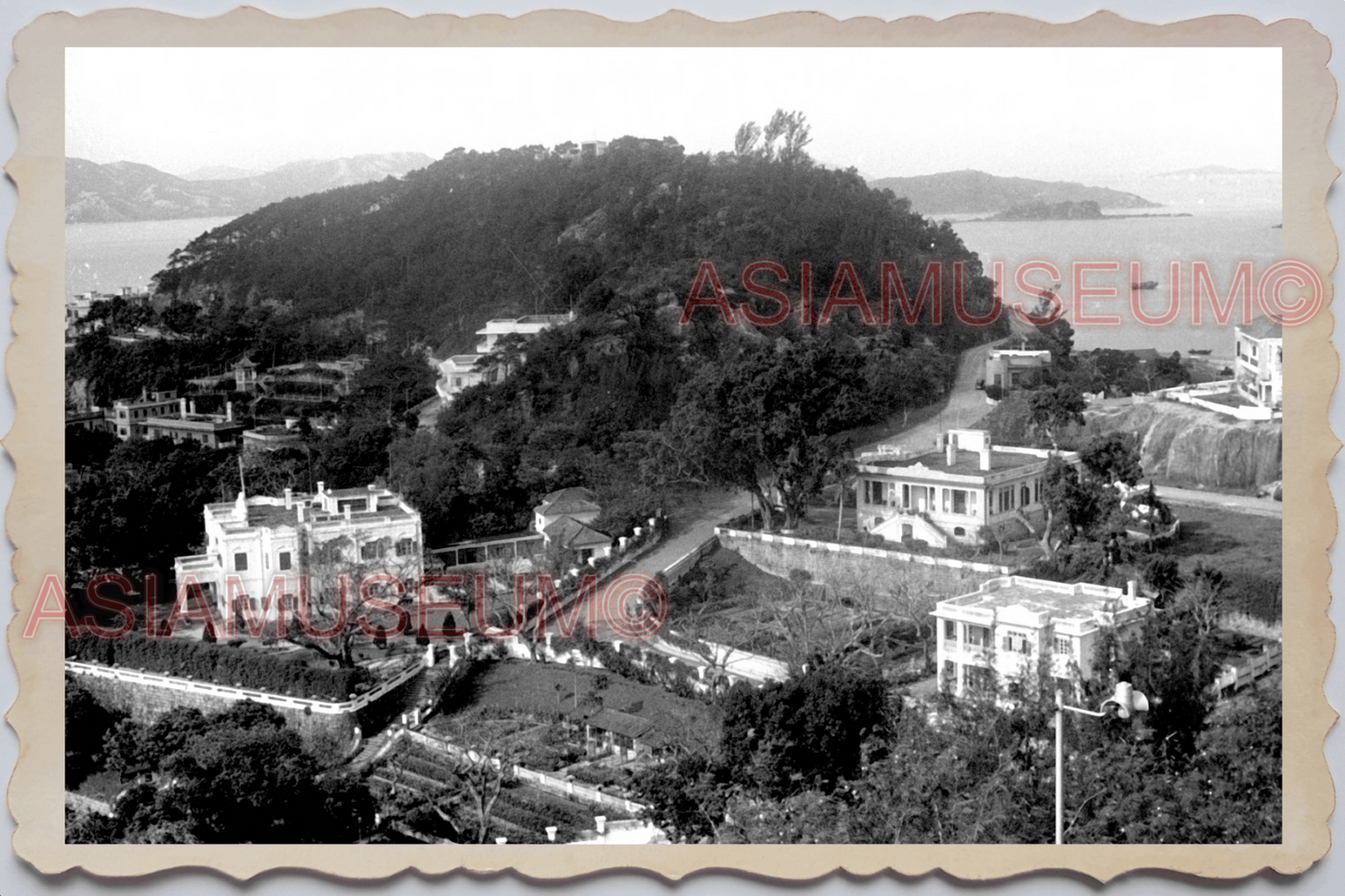 40's MACAU MACAO GUIA HILL HARBOR TAIPA COLOGNE VIEW Vintage Photo 澳门旧照片 27357