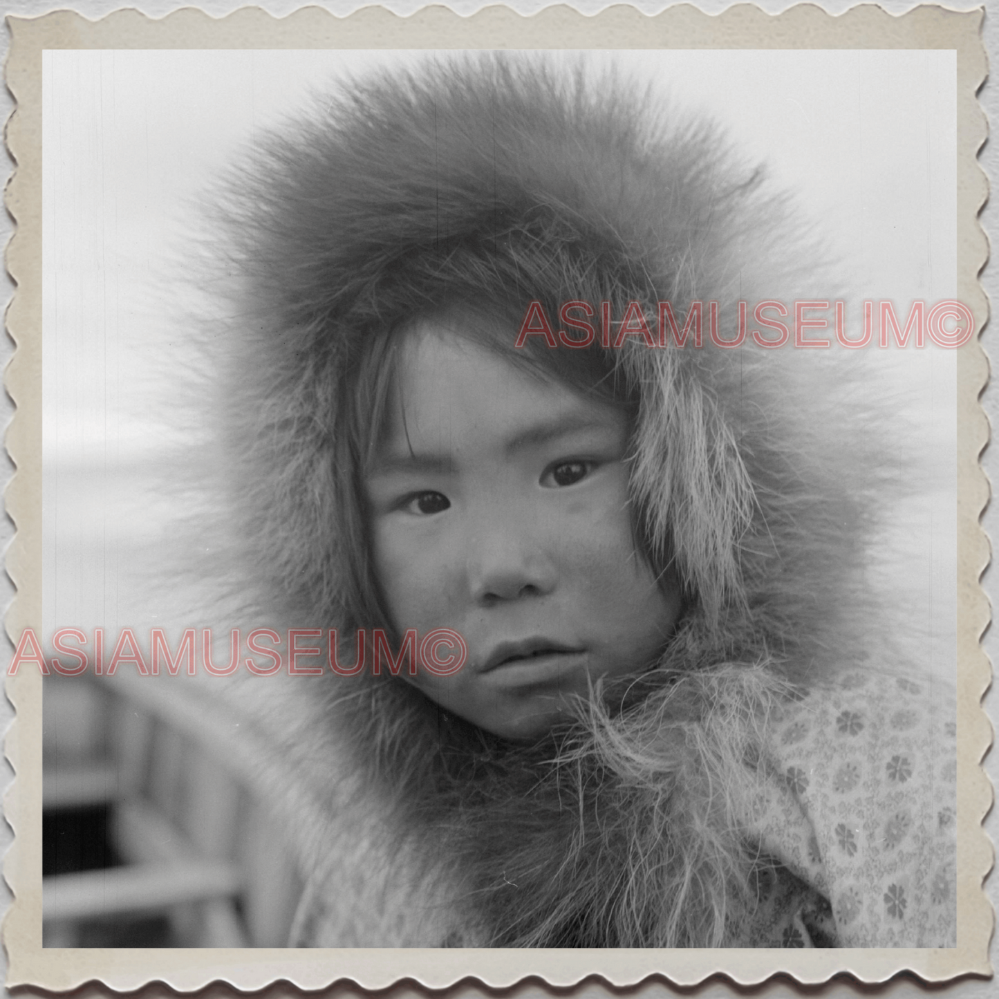 50s UTQIAGVIK NORTH SLOPE BARROW ARCTIC ALASKA INUPIAT GIRL OLD USA Photo 11613