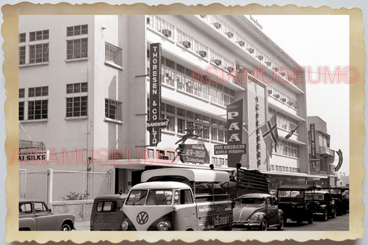 50s THAILAND BANGKOK PAT PONG STREET ROAD SCENE TRAFFIC CAR Vintage Photo #28364