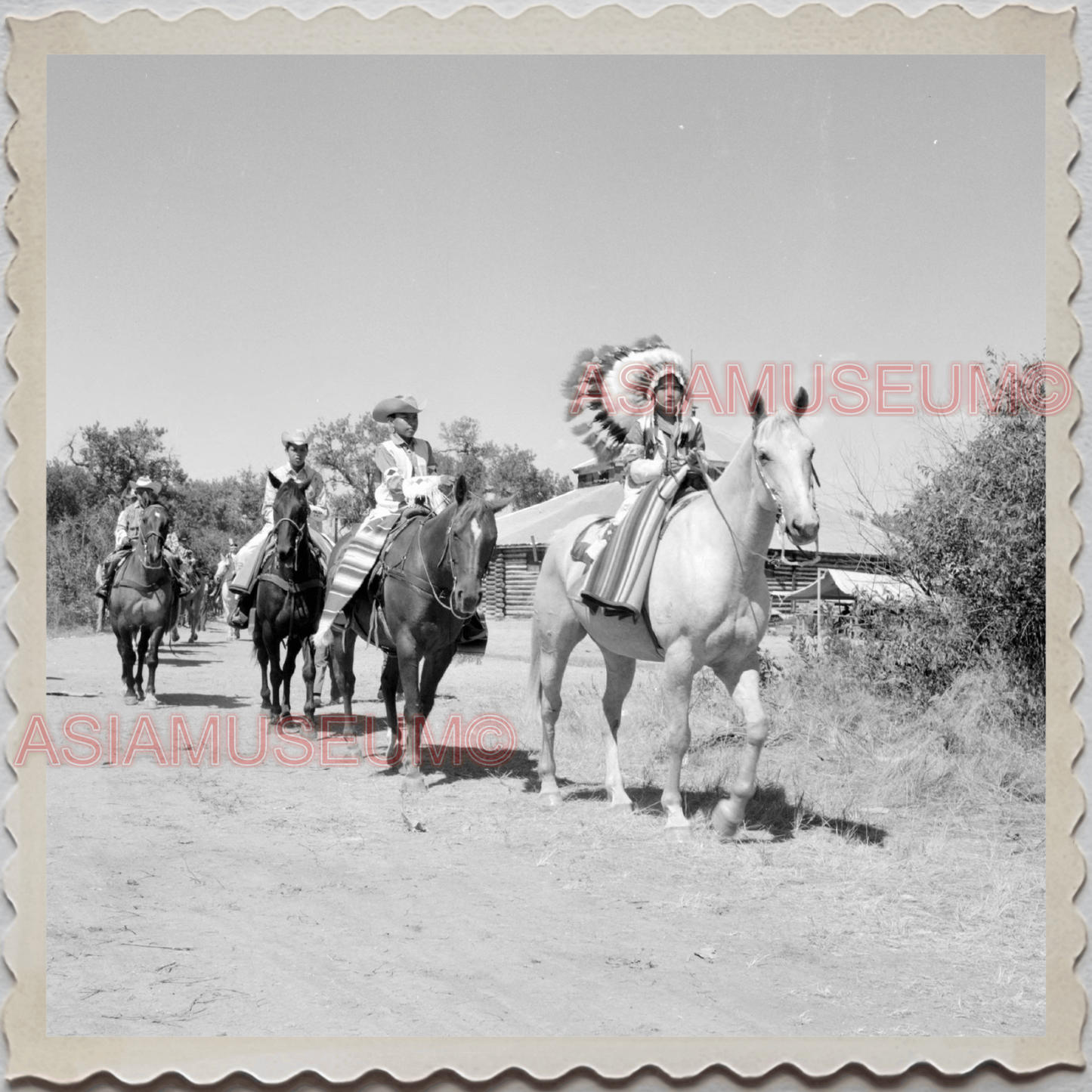 50s CROW TRIBE BIG HORN COUNTY MONTANA AGENCY RODEO HORSE OLD USA Photo 10402