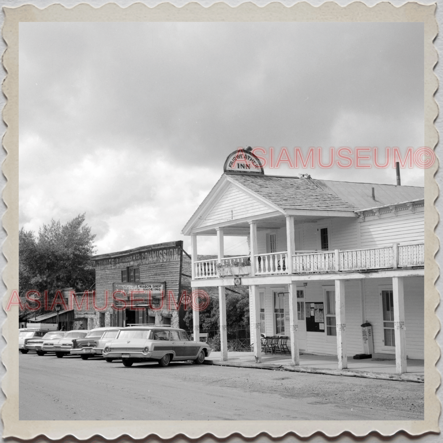 50s VIRGINIA CITY STOREY NEVADA RENO SHOP BUILDING STREET OLD USA Photo 10911