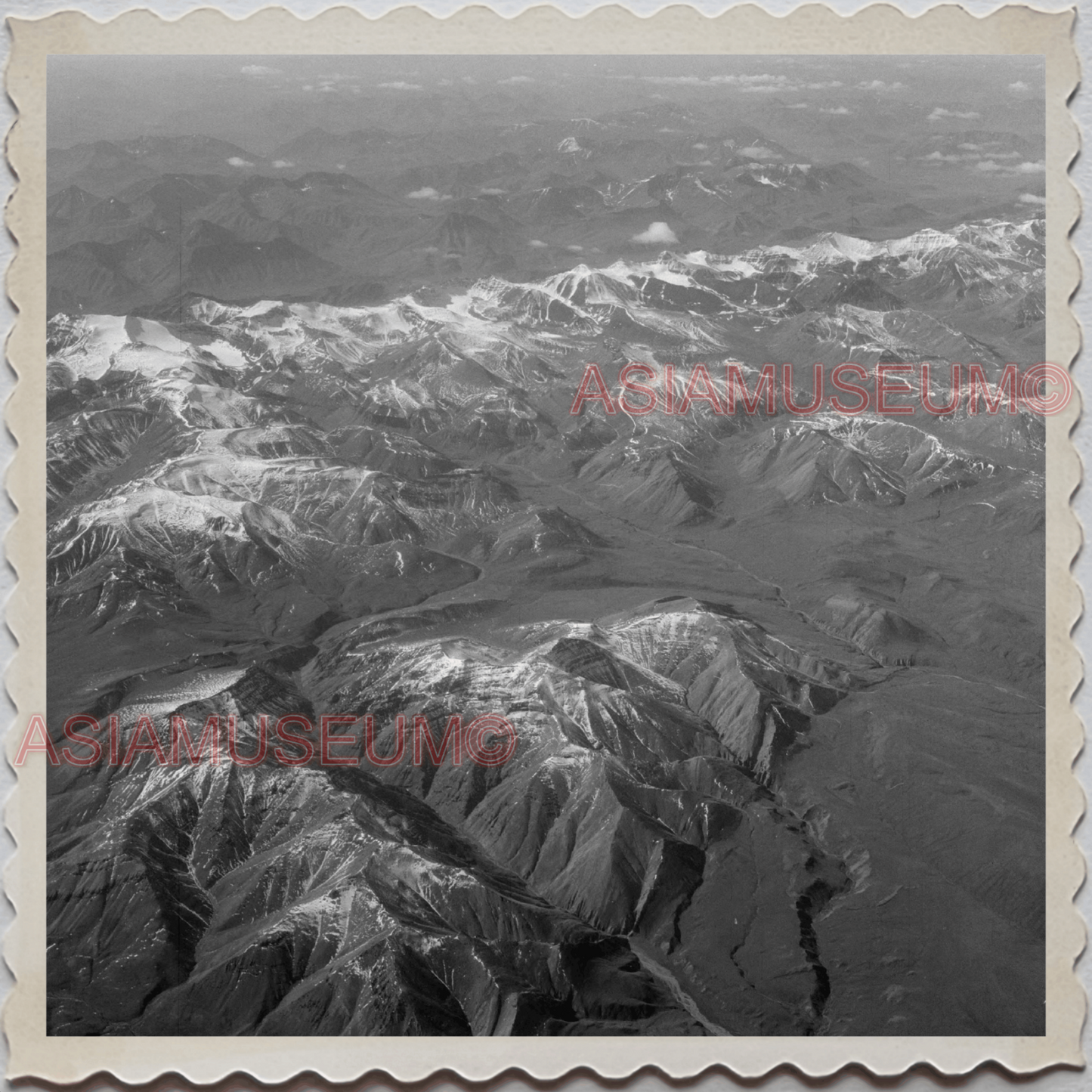 50s FAIRBANKS NORTH STAR BOROUGH ALASKA AERIAL VIEW SNOW VINTAGE USA Photo 10798