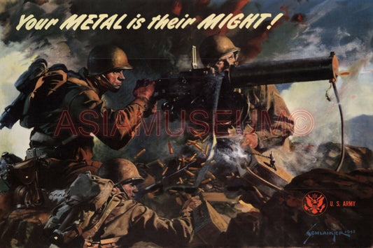 1942 WW2 USA AMERICA JAPAN PACIFIC WAR ARMY SOLDIER BULLET GUN FIGHT ii Postcard