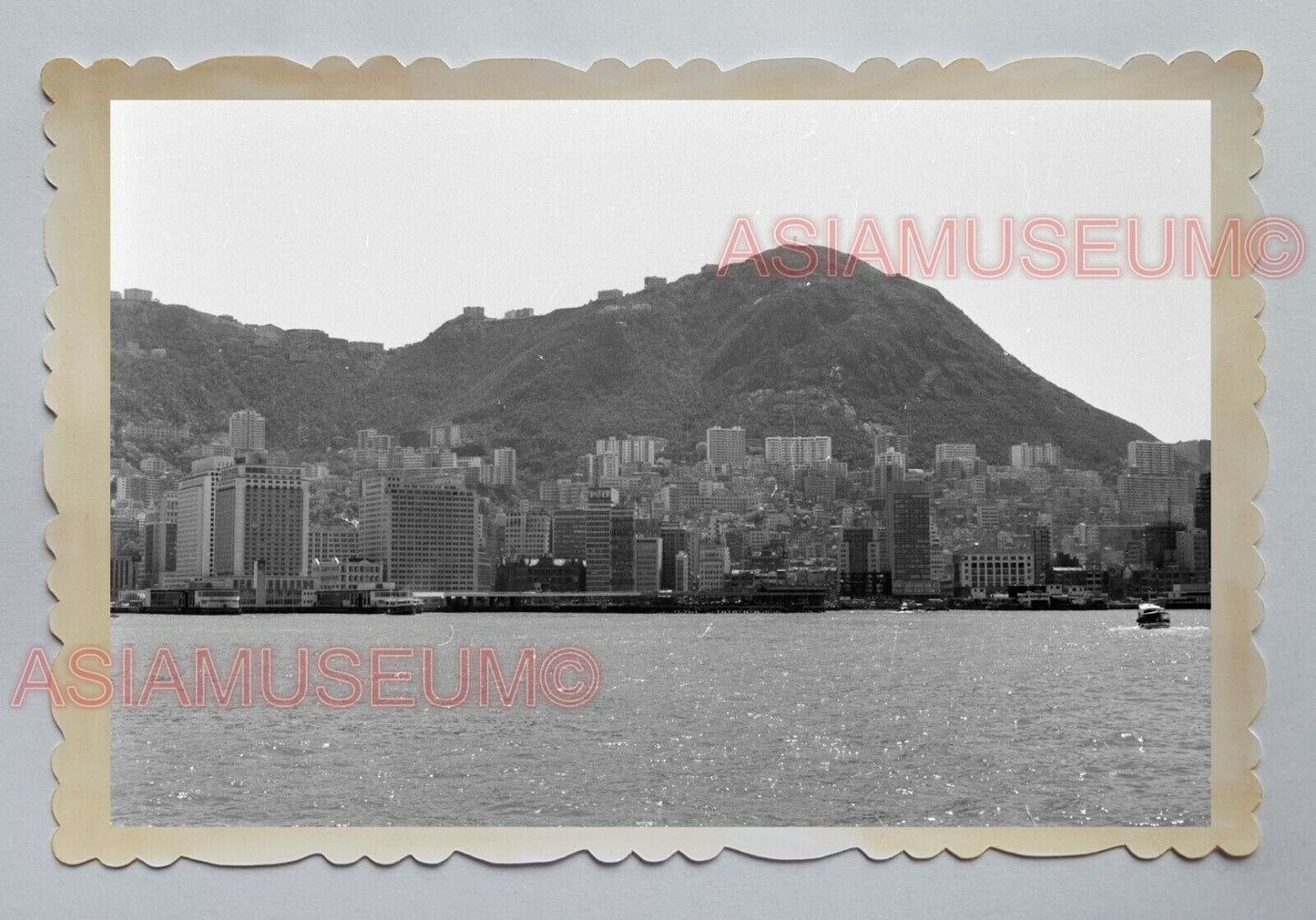 VICTORIA HARBOR PEAK STAR FERRY CLOCK TOWER VINTAGE HONG KONG Photo 23607 香港旧照片