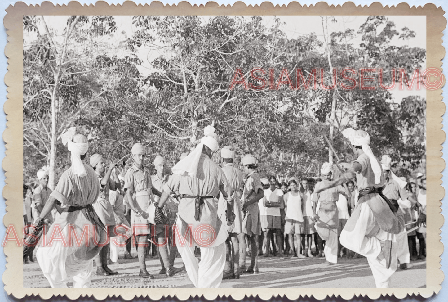 WW2 British India Army Soldier Punjab Sikh War Dance Japan Singapore Photo 18858