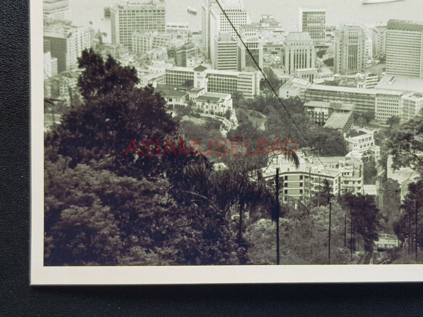 Hong Kong Victoria Peak Tram Ferry Terminal Harbor Kowloon Photo Postcard RPPC