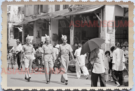 WW2 War British India Army Street Scene Coffee Market Shop Singapore Photo 17838