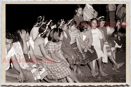 50s PHILIPPINES MANILA LUZON MOUNTAIN TRIBE GIRLS BOYS HOUSE Vintage Photo 24306