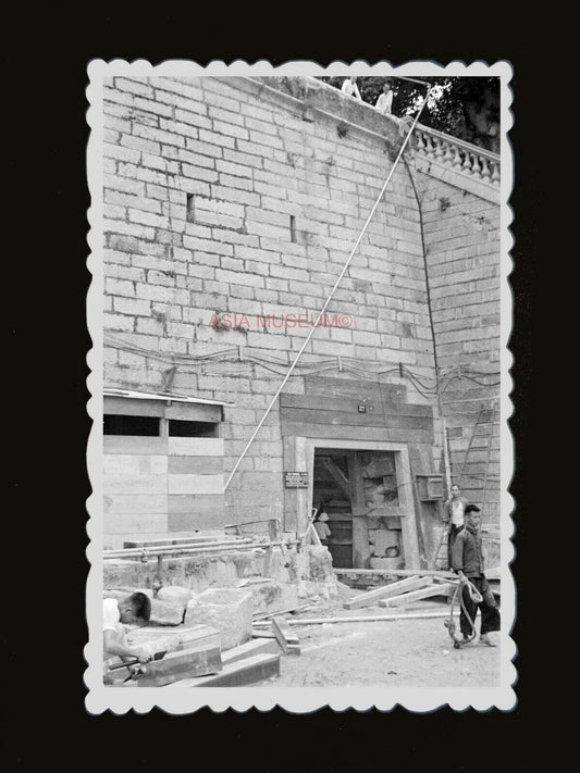 1950s CONSTRUCTION SHELTER TUNNER BUNKER FORTRESS Vintage Hong Kong Photo #1266