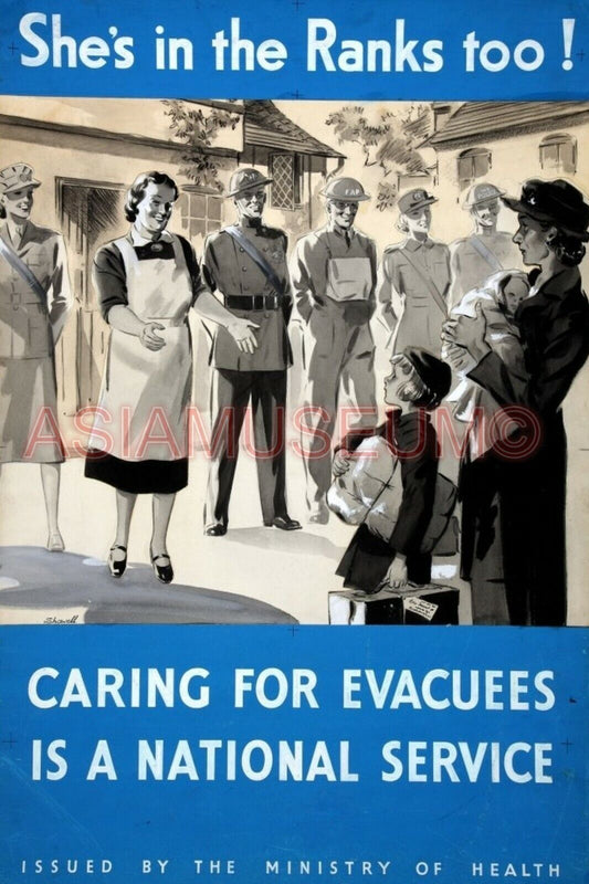 1941 WW2 USA AMERICA WOMEN CHILDREN NATIONAL SERVICE NURSING PROPAGANDA Postcard