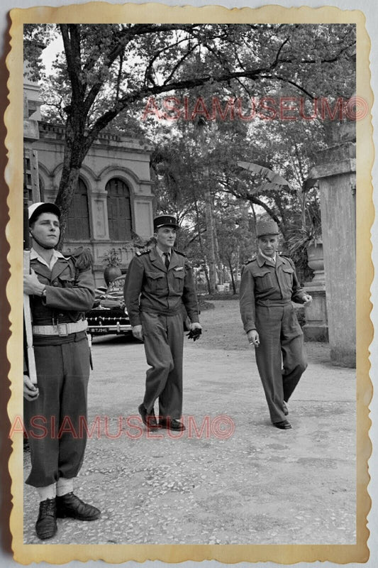 50s Vietnam SAIGON FRENCH FRANCE ARMY SOLDIER GUARD UNIFORM  Vintage Photo #887