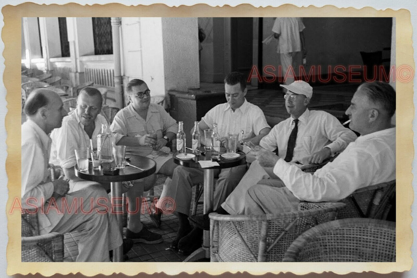 50s Vietnam War Saigon Ho Chi Minh Street Bar Cafe Road Hotel Vintage Photo #695