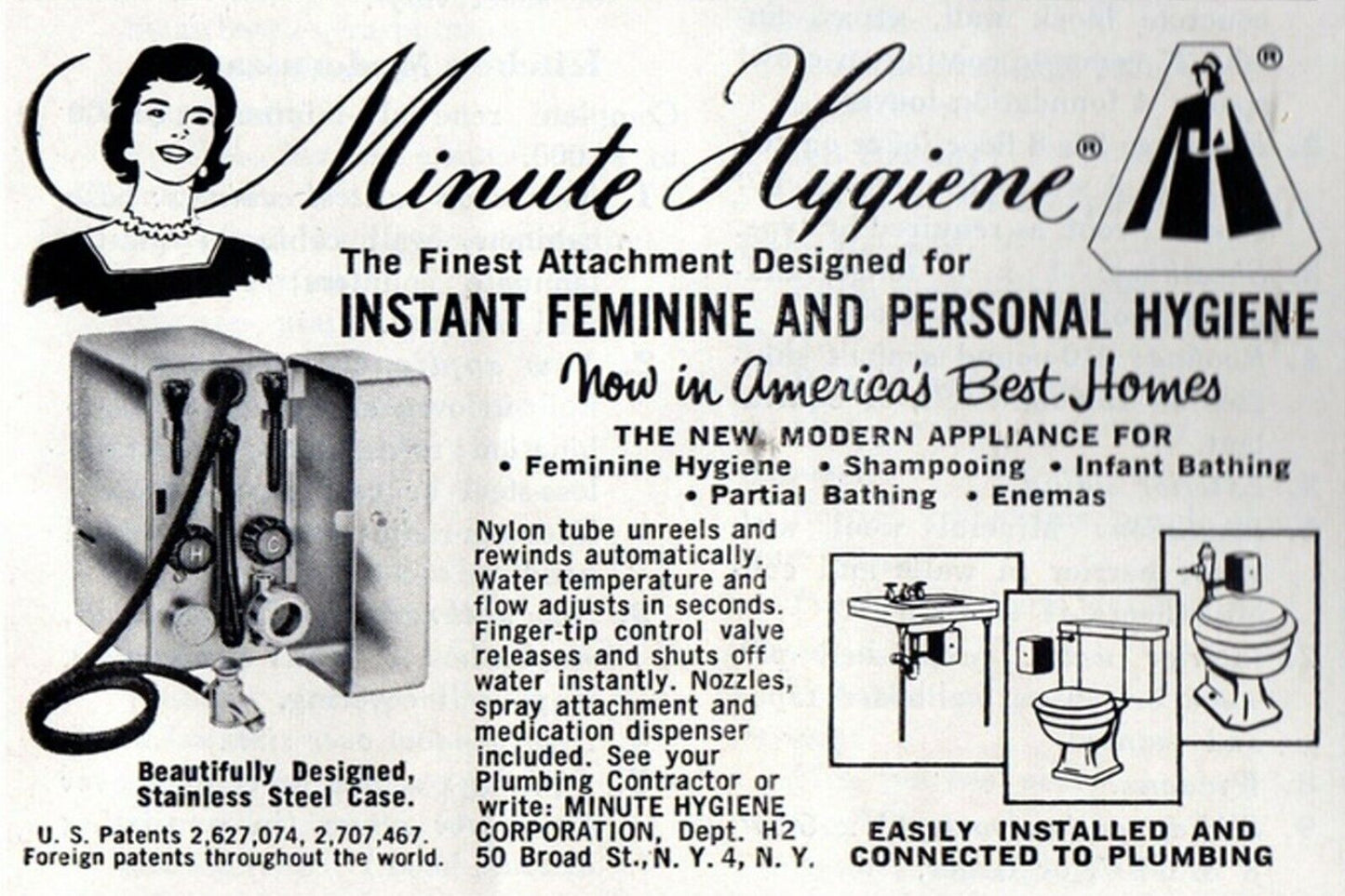 1950s America Toilet Feminine Personal Hygiene Women  ads Vintage Postcard #65