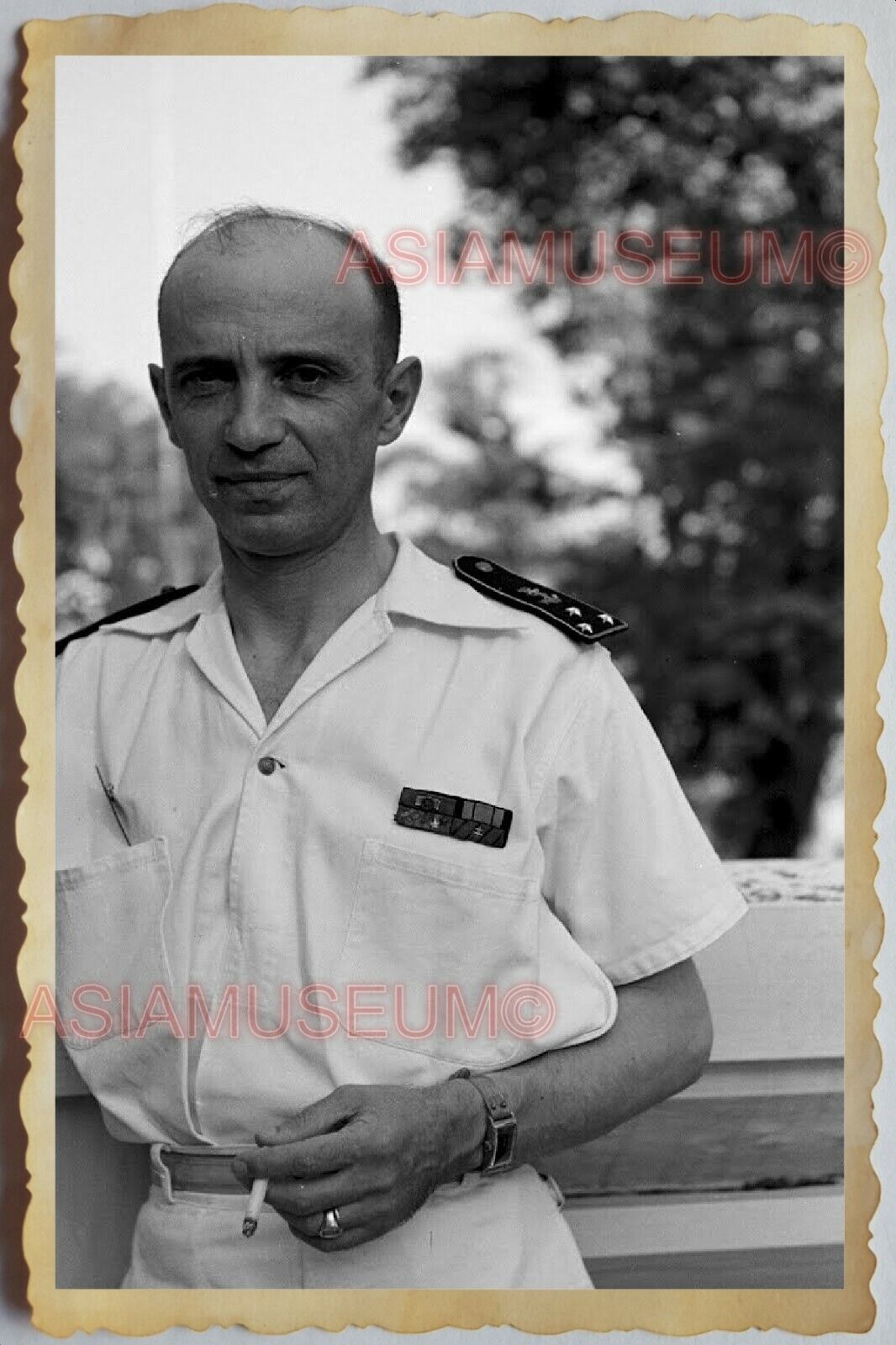 40s Vietnam War FRENCH FRANCE NAVY ARMY GENERAL GUARD SAILOR VINTAGE Photo 1164