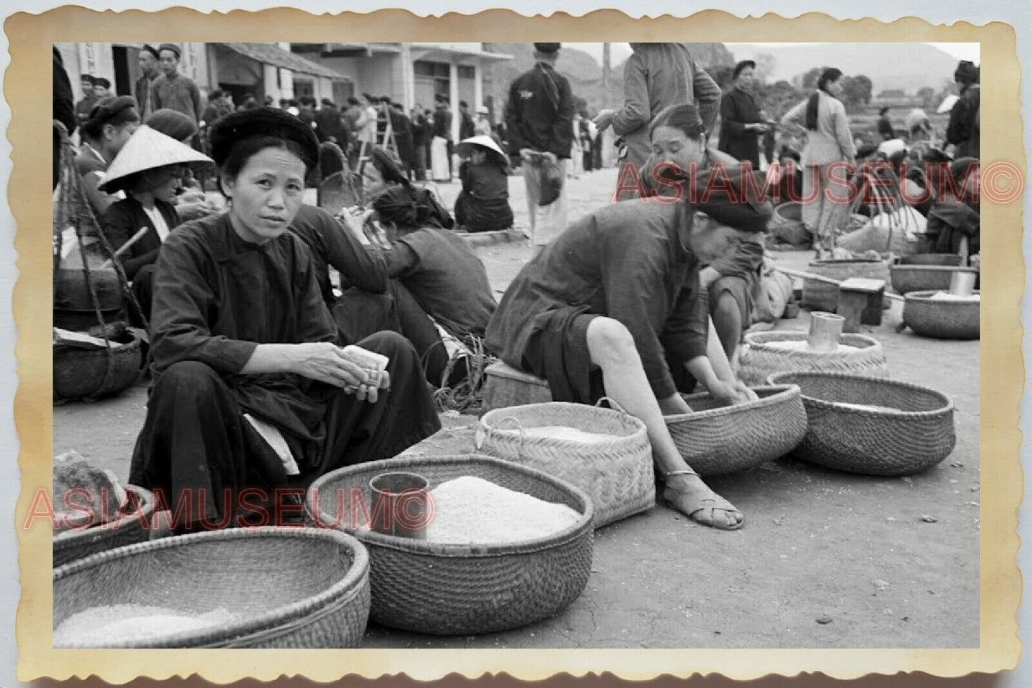 50s Vietnam War Tribe Indochina Women Lady Girl Rice Village Vintage Photo #617