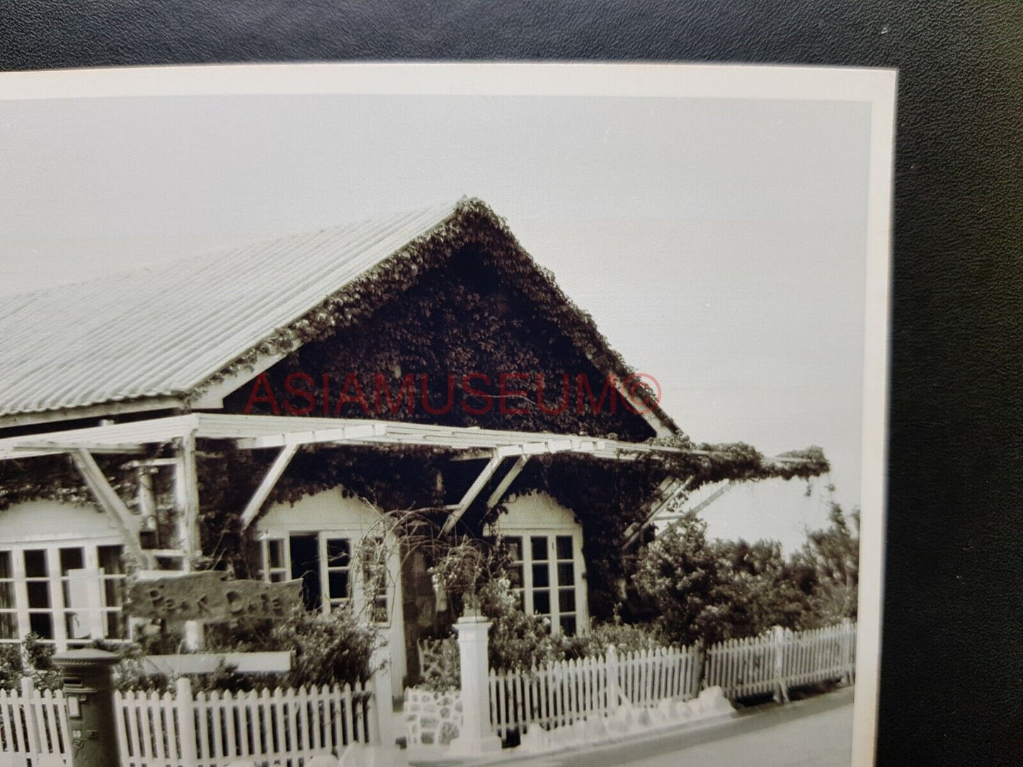 Victoria Peak Cafe Tram Car British Colonial Build Hong Kong Photo Postcard RPPC