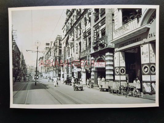 Des Voeux Road Central Bicycle Trishaw Vintage Hong Kong Photo Postcard RPPC 769