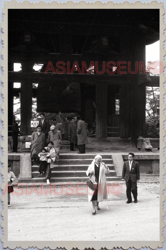 40s WW2 JAPAN TOKYO BUDDHIST Shuro Bell Tower Todai-ji Temple Old Photo 25541