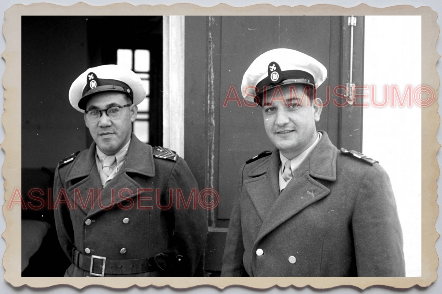 40's MACAU MACAO PORTUGUESE COLONY Officer Portrait Vintage Photo 澳门旧照片 26909