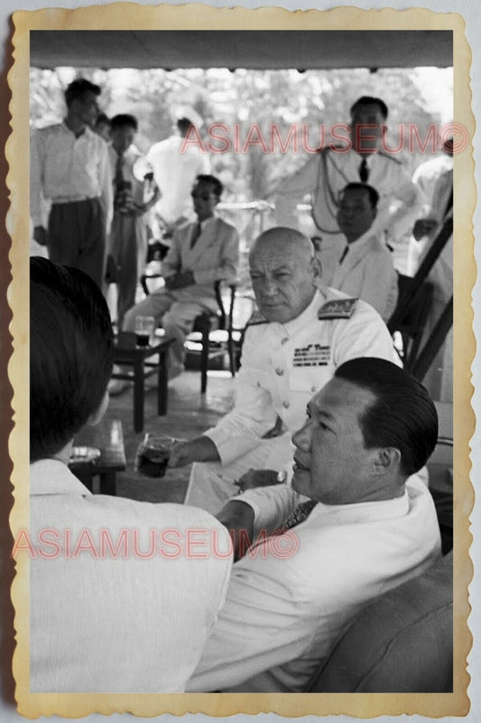 50s Vietnam SAIGON CRUISE WARSHIP FRANCE NAVY BAO DAI SAILOR Vintage Photo #793