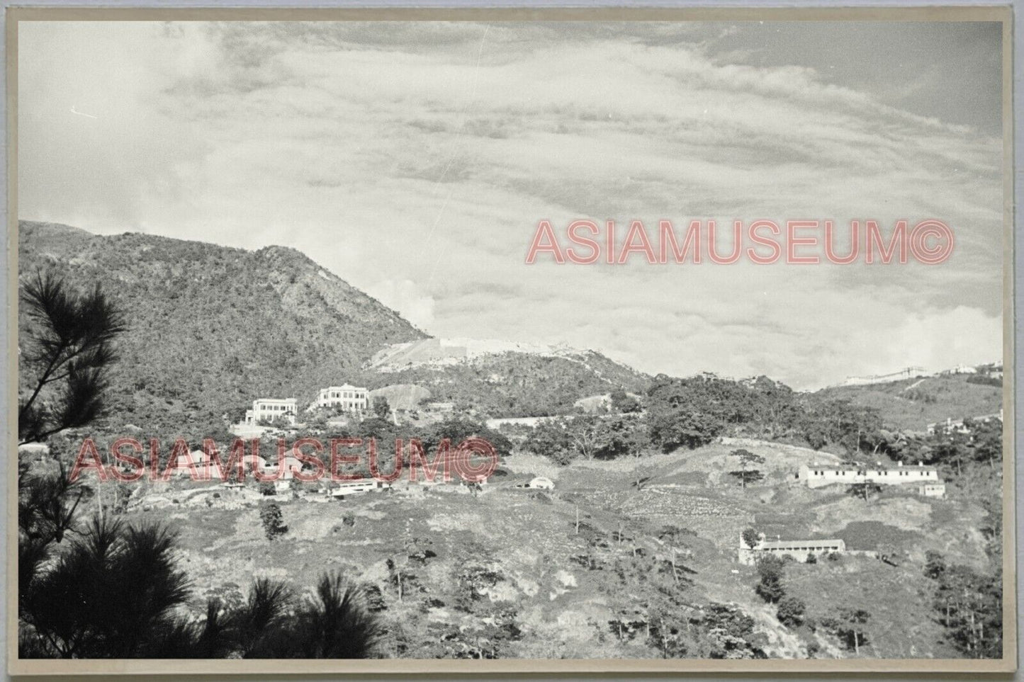 WW2 Tai Po Village Mountain HONG KONG VINTAGE PHOTO POSTCARD RPPC 1089 香港舊照片明信片