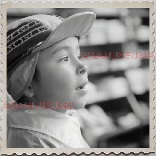 50s KETCHIKAN BOROUGH ALASKA TOTEM POLES MISTY FIORDS BOY OLD USA Photo 9813