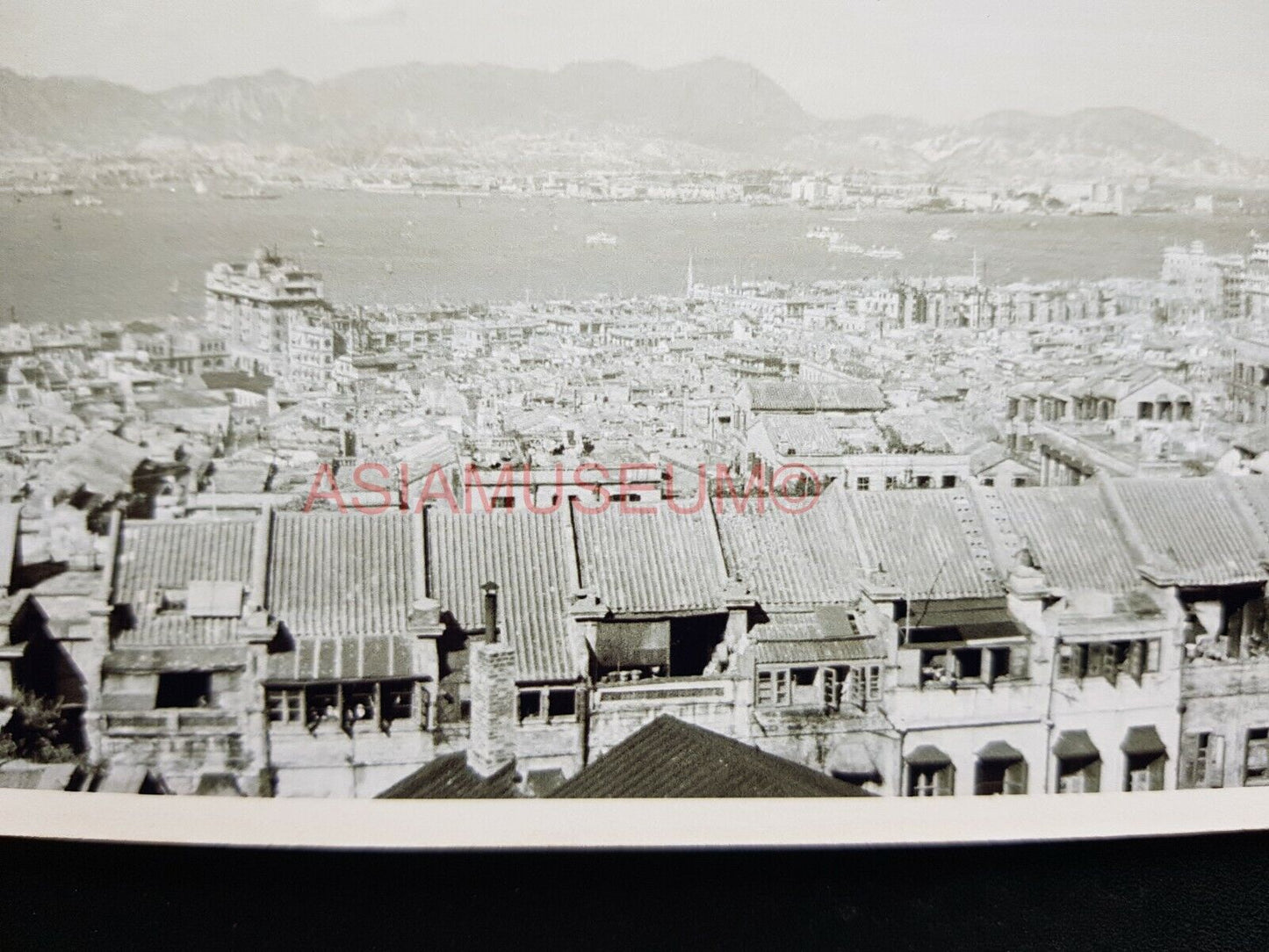 Panoramic City Kowloon Ferry Terminal Harbor Hong Kong Photo Postcard RPPC #2881