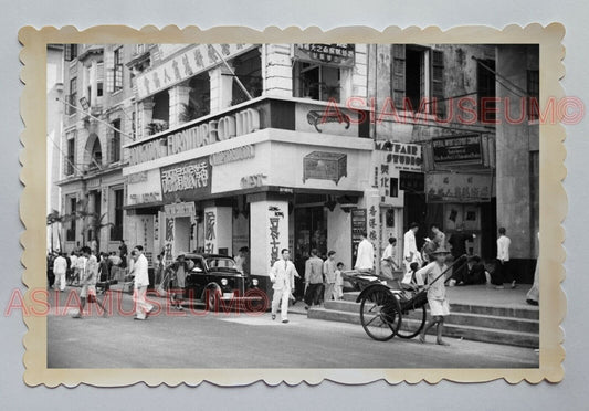 DES VOEUX CENTRAL ROAD CAR RICKSHAW STREET VINTAGE Hong Kong Photo 18276 香港旧照片