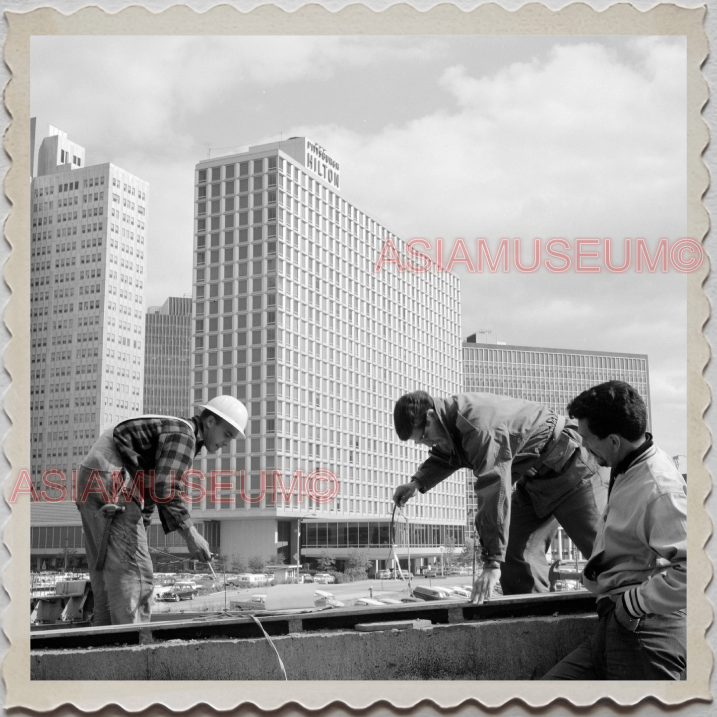 50s PITTSBURGH PENNSYLVANIA ALLEGHENY FORT PITT BRIDGE VINTAGE USA Photo 10208