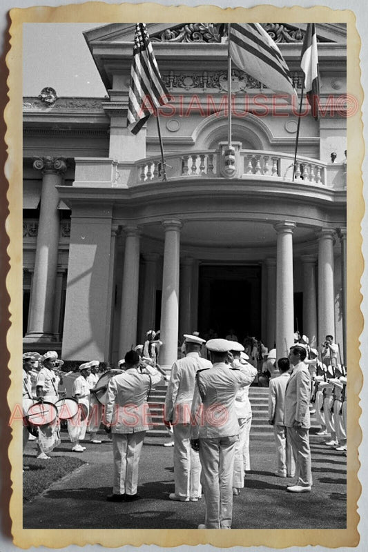 50s Vietnam SAIGON FRENCH AMERICA USA FLAG ARMY NAVY GUARD WAR Vintage Photo 460