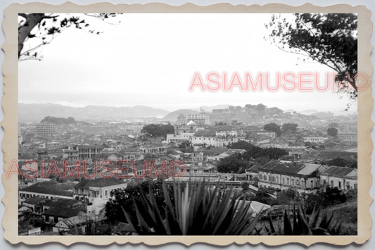 40's MACAU MACAO City View Hill Portuguese Colony Shop Vintage Photo 澳门旧照片 27136