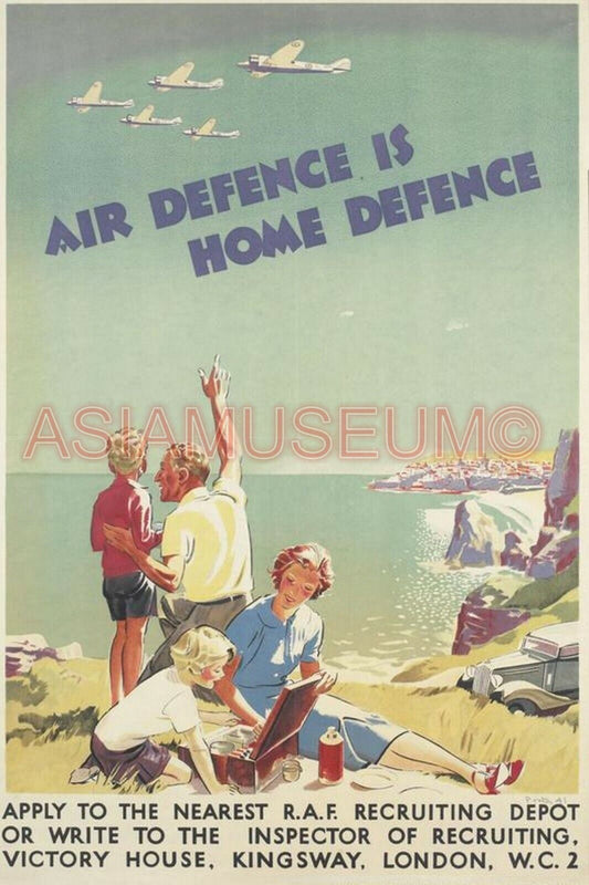 1941 WW2 USA AMERICA BRITAIN AIR DEFENSE WAR WOMEN CHILDREN PROPAGANDA Postcard