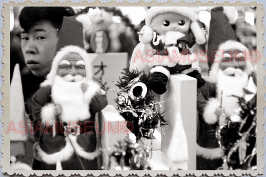 50s JAPAN TOKYO SHOPPING XMAS CHRISTMAS SANTA CLAUS DECO ART Vintage Photo 25916