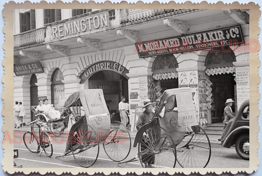 WW2 British Shop Remington Store Car Street Road Vintage Singapore Photo 18755