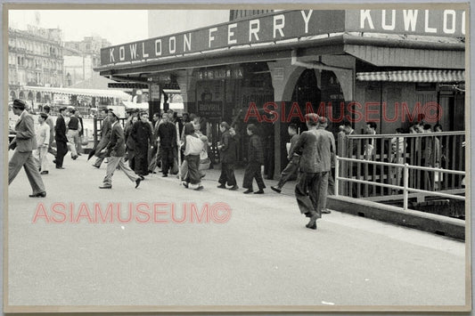 40's Kowloon Ferry Terminal HONG KONG VINTAGE PHOTO POSTCARD RPPC 614 香港舊照片明信片