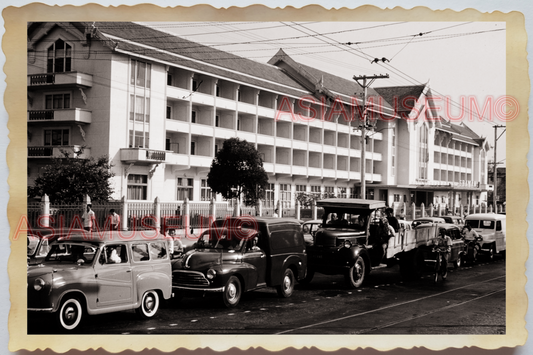 50s THAILAND BANGKOK ERAWAN HOTEL SUKHUMVIT ROAD CAR TRUCK Vintage Photo 36922