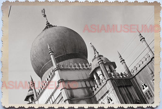 WW2 British Colonial Masjid Sultan Mosque Arab Street B&W Singapore Photo 18957