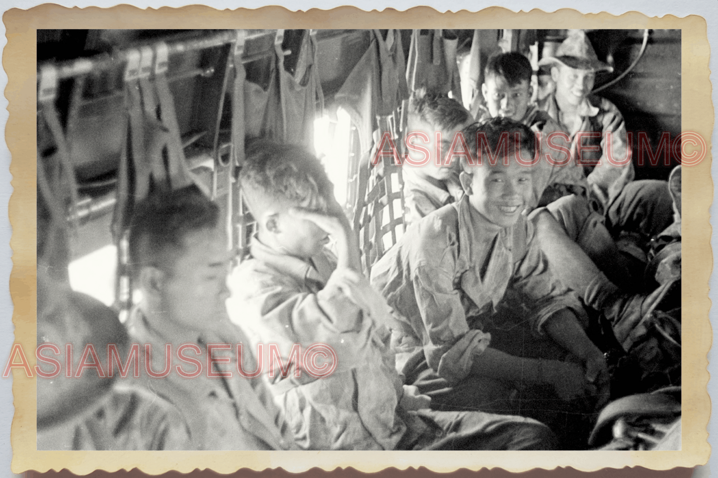 40s WW2 Vietnam INDOCHINA WAR PARATROOPER PARACHUTE PLANE ii Vintage Photo 25027