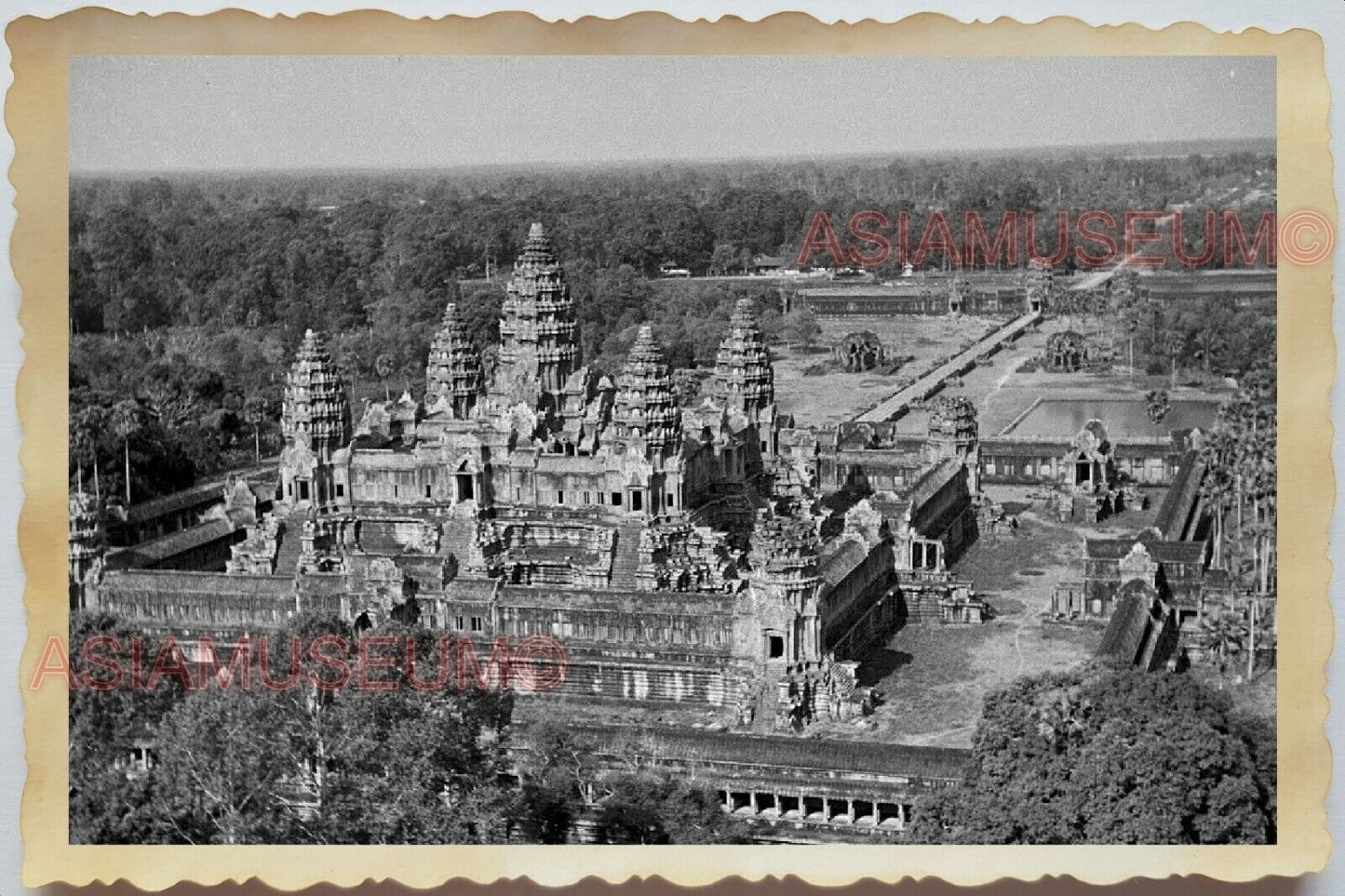 50s Vietnam SAIGON CAMBODIA ANGKOR WAT BUDDHIST HINDU TEMPLE Vintage Photo 1574