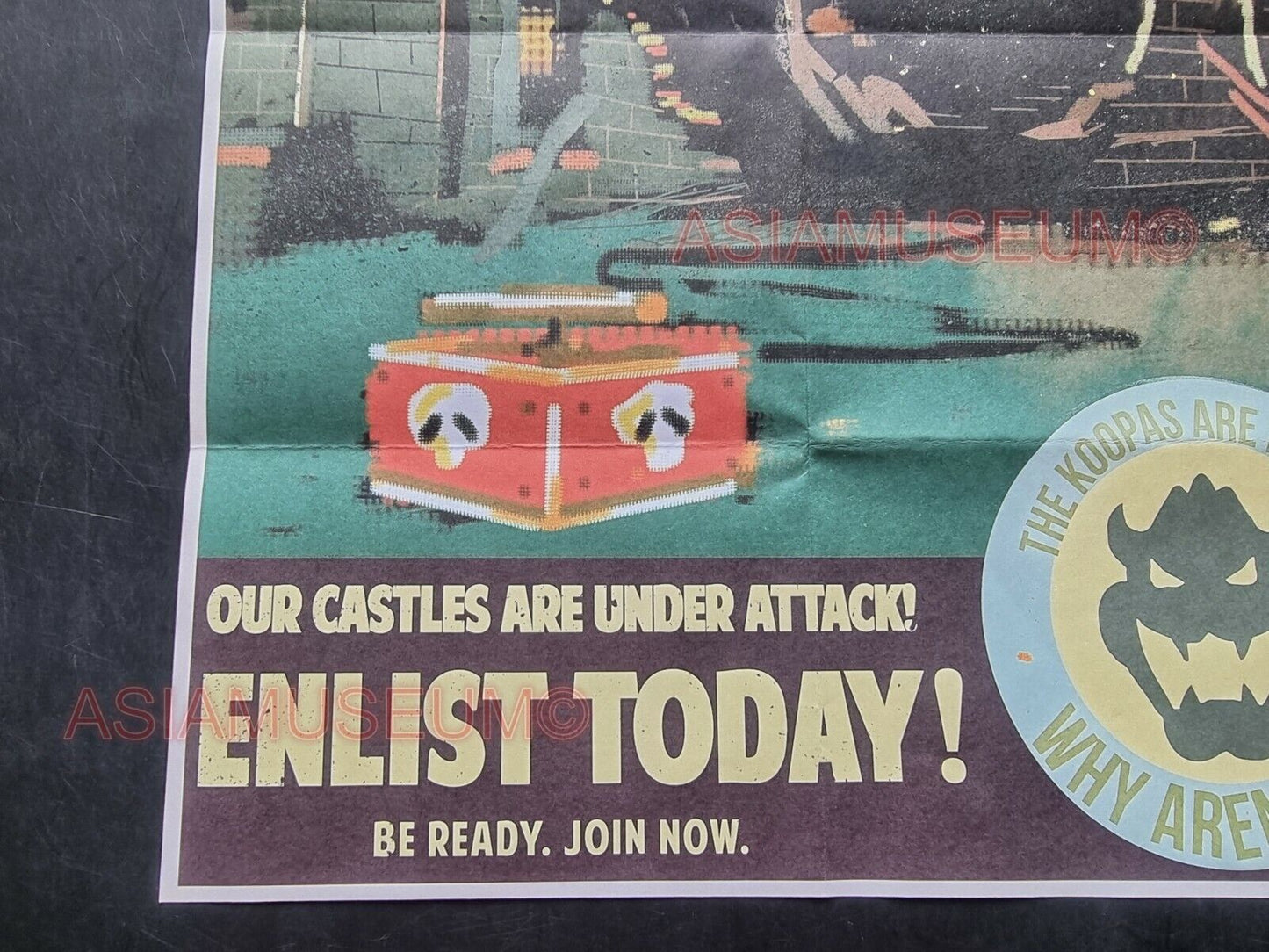 1944 WW2 USA AMERICA CASTLE BOMBING ENLIST ARMY SOLDIER WAR ii PROPAGANDA POSTER