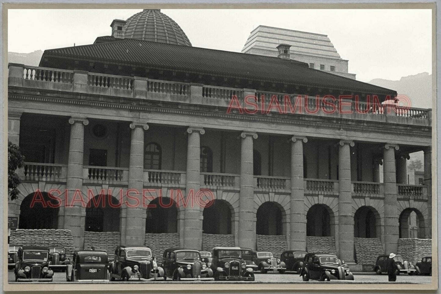 Supreme Court Building Cars HONG KONG VINTAGE PHOTO POSTCARD RPPC 741 香港舊照片明信片