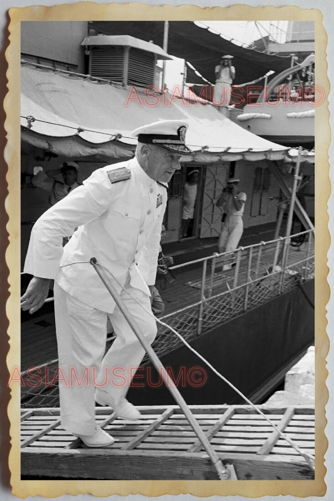 60s Vietnam War FRANCE FRENCH NAVY ADMIRAL GENERAL SAILOR  Vintage Photo 1143