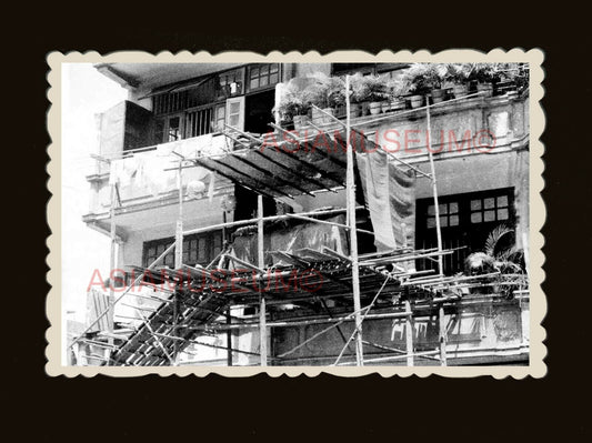 Building Construction Scaffolding House WW2 Vintage Hong Kong Photo 香港旧照片 #1946